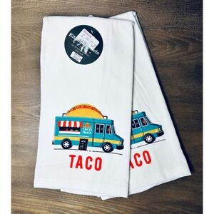 New HomeGoods Taco Truck Kitchen Towels Set of 2 100 Cotton 18x28 BNWT MEXICANA